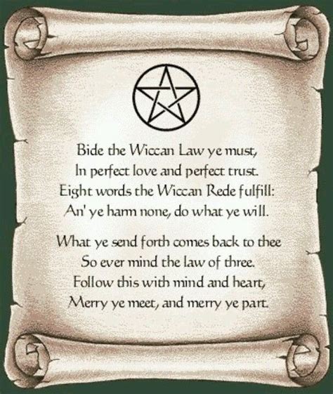 Exploring the Influence of Wiccan Rede Verses on Wiccan Ethics